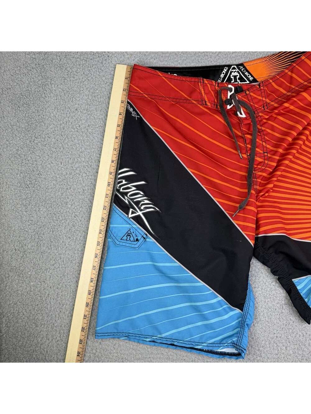 Billabong Andy Irons Platinum Quad Stretch Board Shorts Swim Trunk Rising Sun 34 - Picture 11 of 15